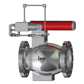 AXIAL FLOW SURGE RELIEF VALVE WITH PILOT OPERATED VALVE